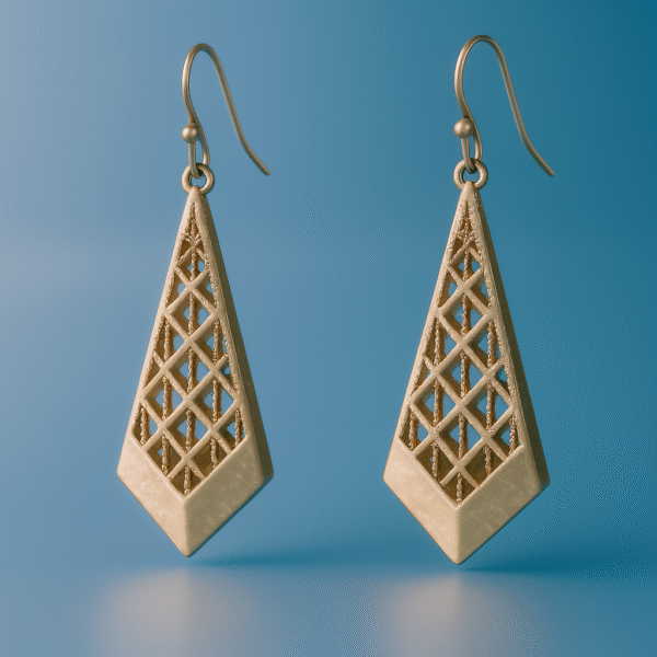 Gold Tone Drop Earrings