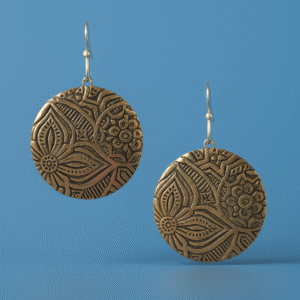 Vintage Disk Dangle Earrings