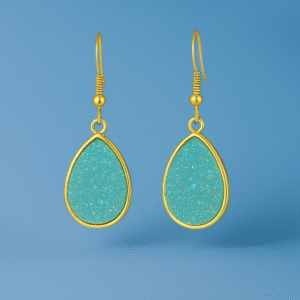 Sea Green Druzy Earrings