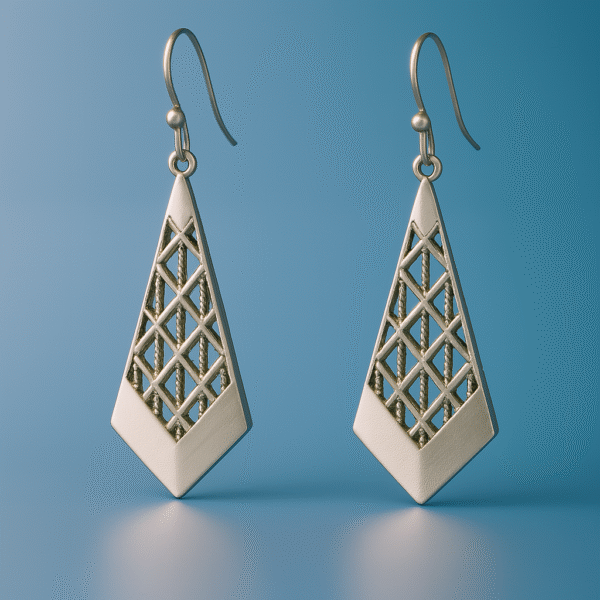 Silver Tone Drop Earrings