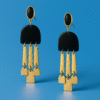 Black & Gold Drop Earrings