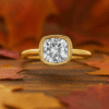 3.3ct Cushion True Light Moissanite Ring