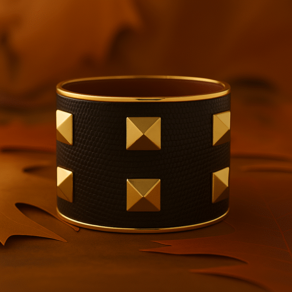 Art Deco Spike Wide Cuff Bracelet