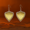 Two-Tone Shield Earrings