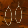 Silver Tone Wire Wrapped Dangle Earrings