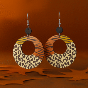 Animal Print Hoop Earrings