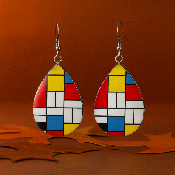 Mondrain Painting Inspired Earrings