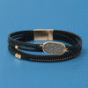 Black Multi-Layer Druzy Bracelet