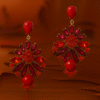 Red Chandelier Post Earrings