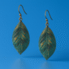 Vintage Rustic Leaf Earrings