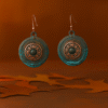 Vintage Round Shield Earrings