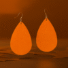Orange Teardrop Drop Earrings