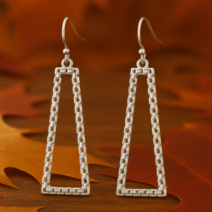 Chain Link Triangle Earrings