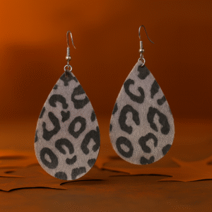 Animal Print Drop Earrings