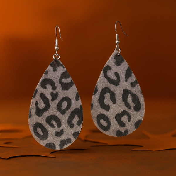 Animal Print Drop Earrings