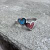 Blue & Red Heart Ring **Pre-Owned**