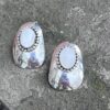 Moonstone Post Back Earrings **Pre-Owned**