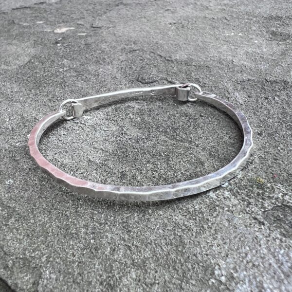 Hammered Silver Bangle Bracelet **Pre-Owned**