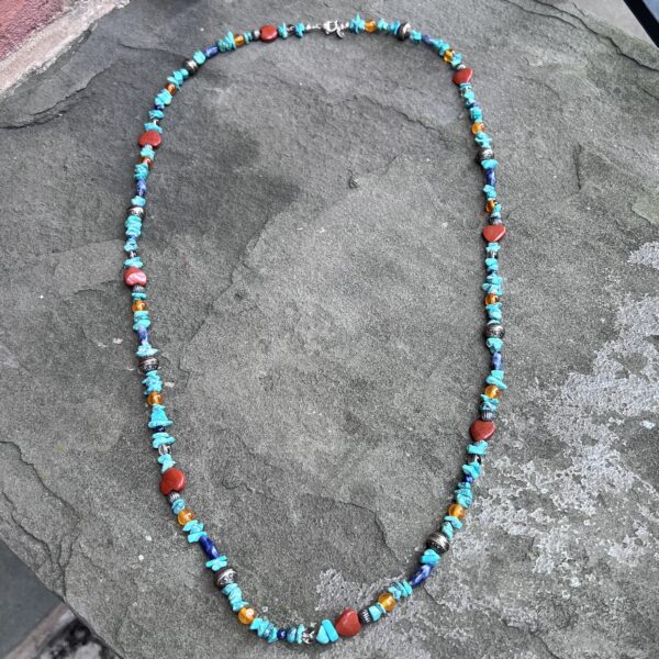 Mult-Stone Long Necklace **Pre-Owned**