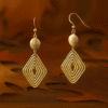 Diamond Shape Drop Earrings