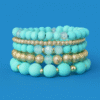 Multi-Bead Stackable Bracelet Set Of Six