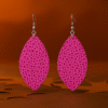 Ostrich Skin Textured Drop Earrings
