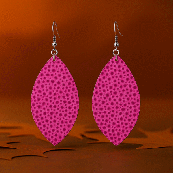 Ostrich Skin Textured Drop Earrings