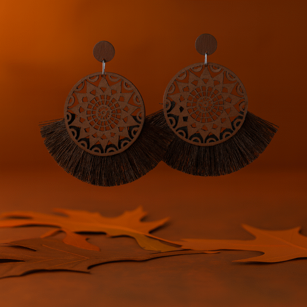 Ornate Tassel Post Earrings