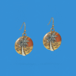 Rustic Palm Tree Earrings