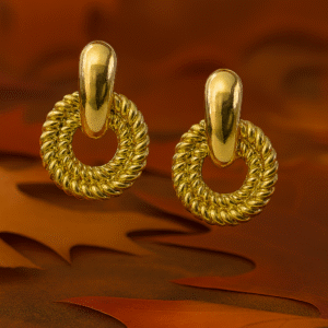 Rope Hoop Post Earrings