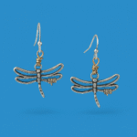 Wire Wrapped Dragonfly Earrings