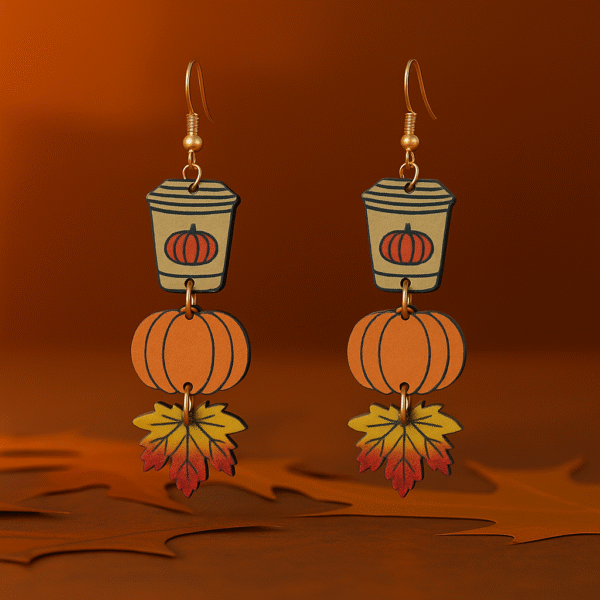Pumpkin Spice Latte Earrings