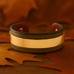 Brown & Gold Cuff Bracelet