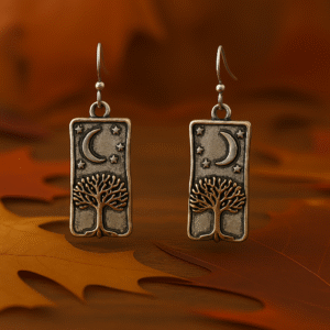 Tree of Life & Moon Earrings