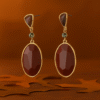 Brown Stone Drop Earrings