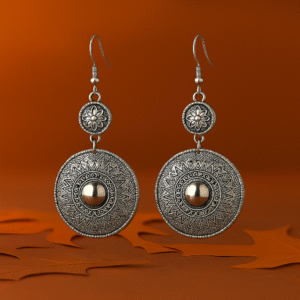 Vintage Double Disc Dangle Earrings