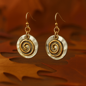 Swirl Disc Earrings