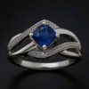 Ceylon Sapphire and Diamond Ring