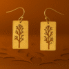 Scratch Finish Tree of Life Earrings
