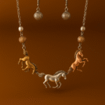 Horse Necklace & Earrings