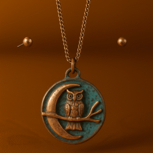Owl Necklace & Stud Earrings