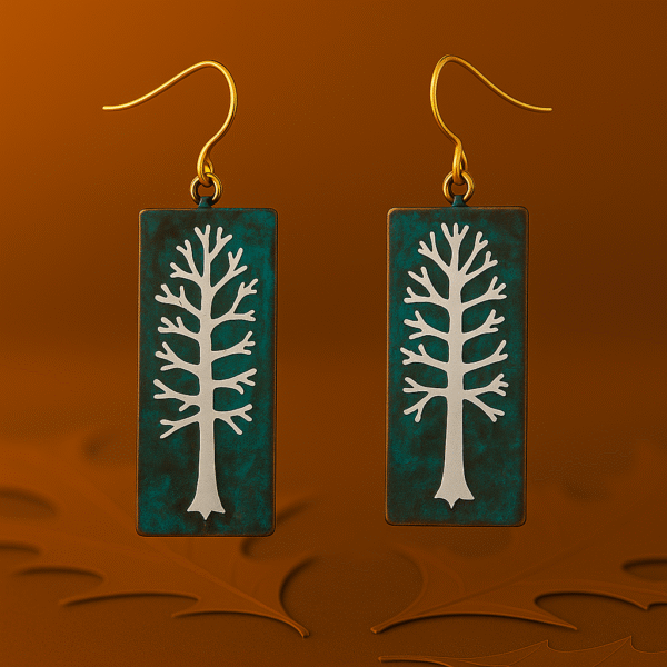 Vintage Look Tree of Life Earrings