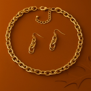 Chunky Chain & Earring Set