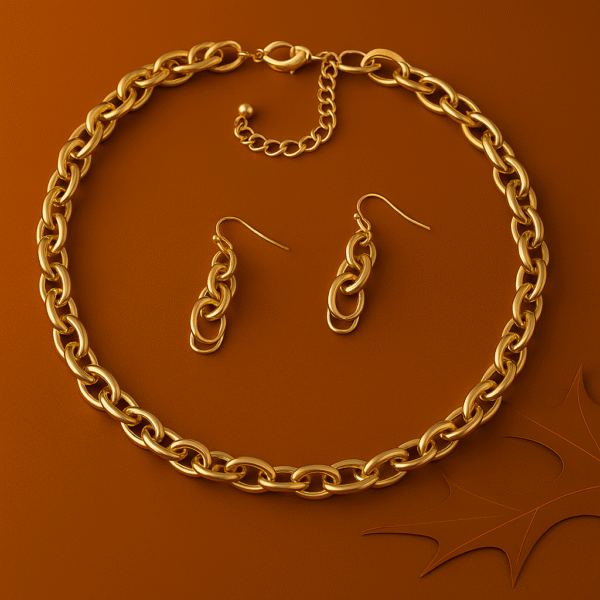 Chunky Chain & Earring Set