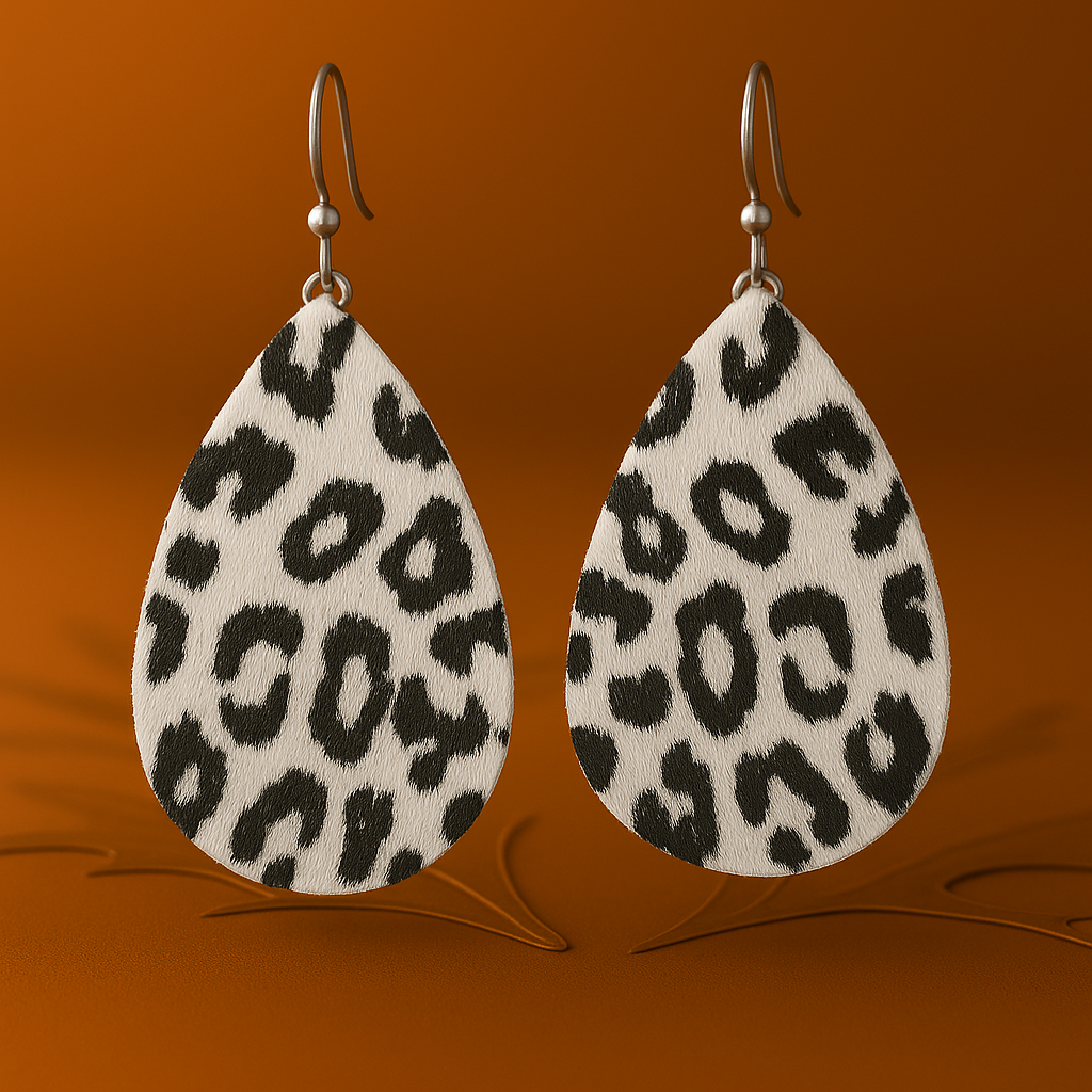 Animal Print Drop Earrings