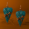 Vintage Style Heart & Dragonfly Earrings