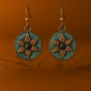 Flower Disc Earrings