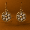 Flower Disc Earrings
