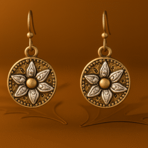 Flower Disc Earrings