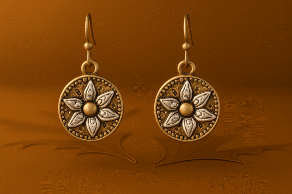 Flower Disc Earrings